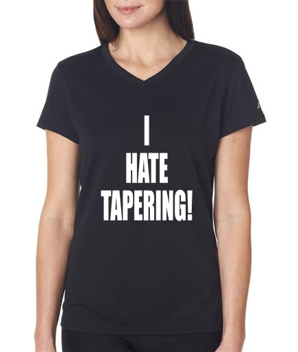 Running - I Hate Tapering - NB Ladies Black Short Sleeve Shirt